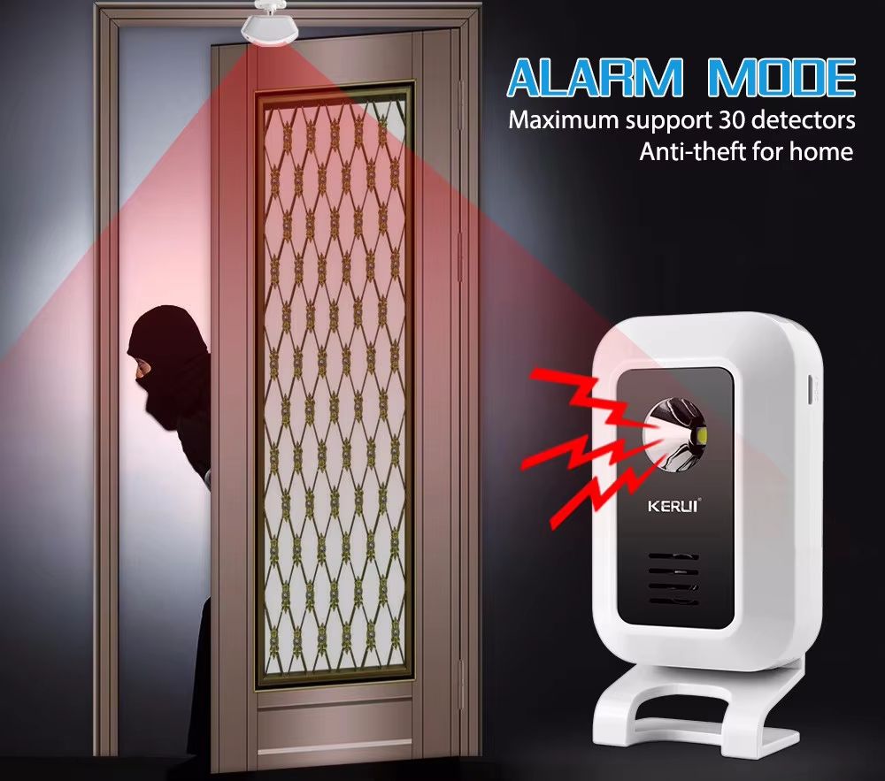 KERUI M7 Smart Motion Sensor Doorbell – Wireless Welcome Chime & Security Alarm with LED Night Light