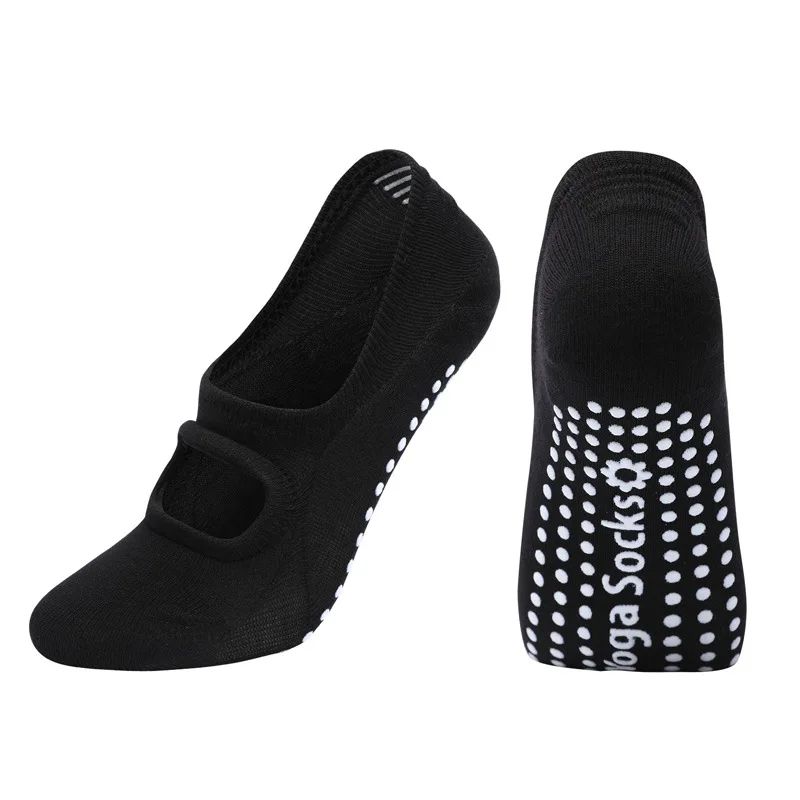 Womens Silicone Anti-Slip Backless Yoga Socks US 5-10.5– Non-Slip Pilates & Ballet Fitness Grip Socks