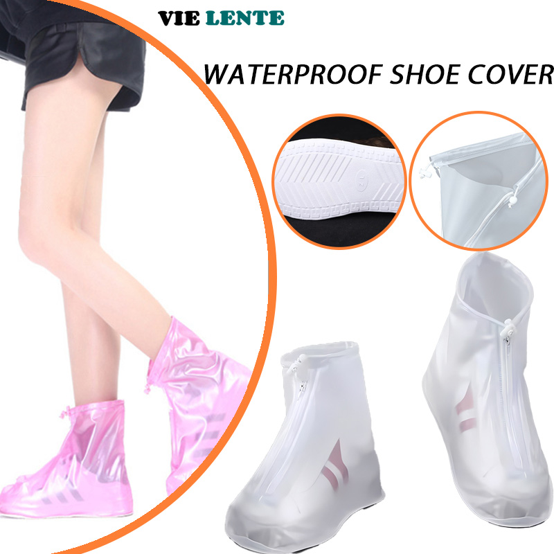 Reusable Waterproof Shoe Covers for Rain Protection and Slip Resistant Walking