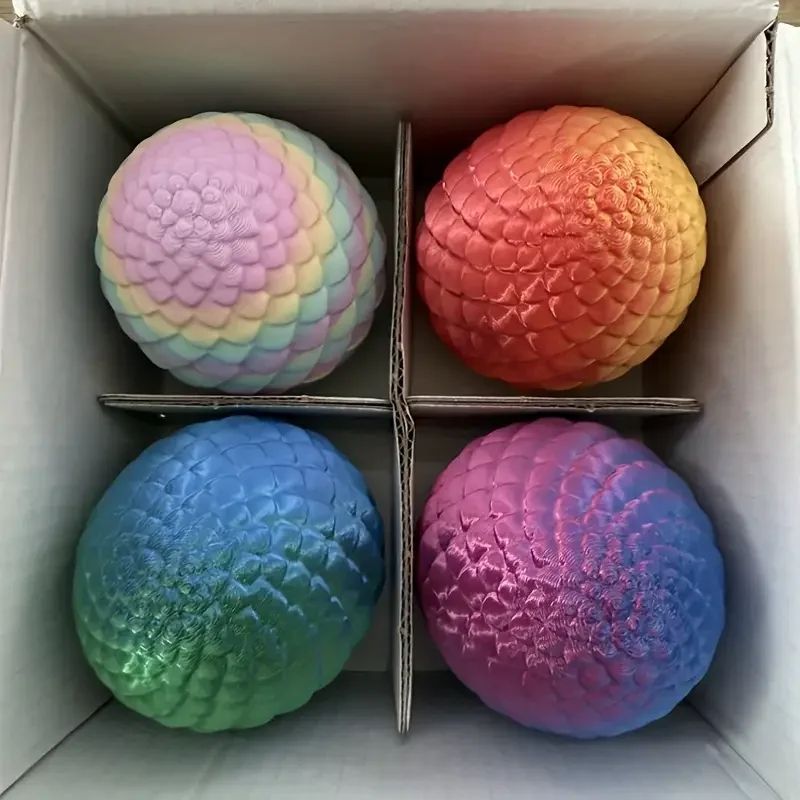 4pcs 3D Printed Snake Surprise Egg Decoration Set