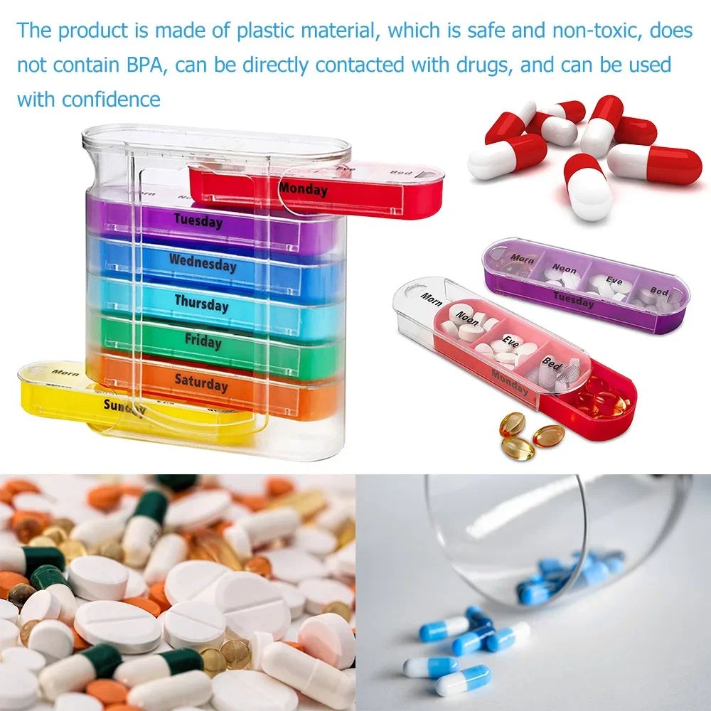 7 Day Weekly Pill Organizer Box