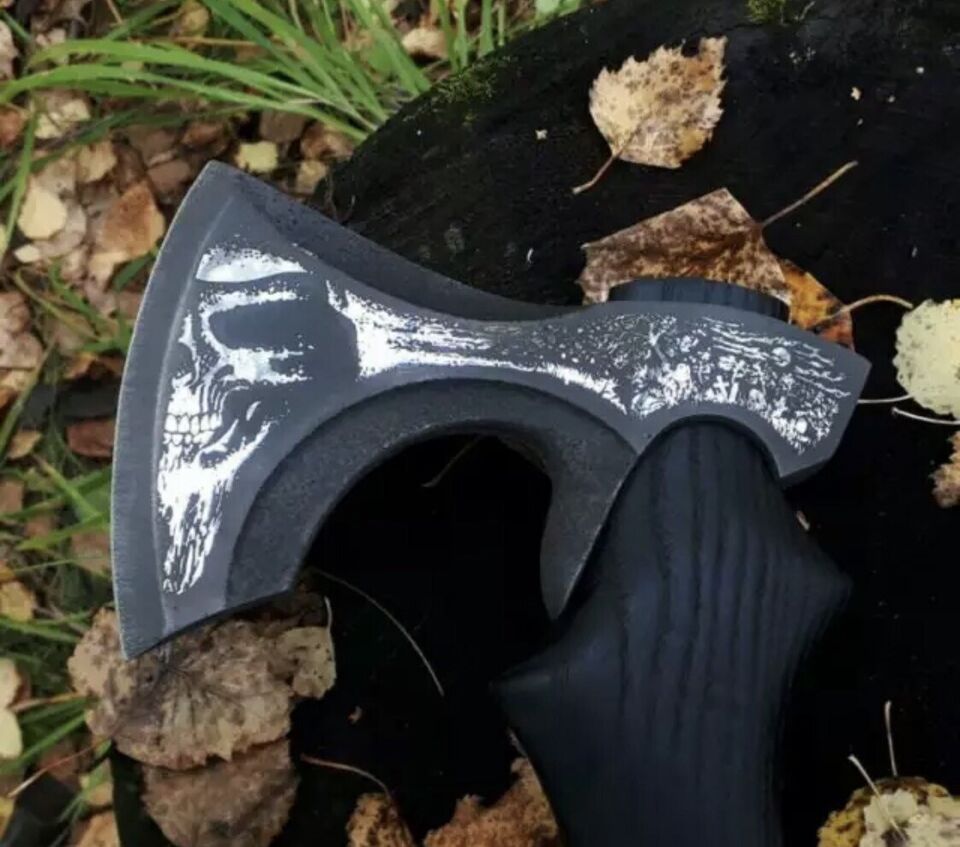 CUSTOM HANDMADE CARBON STEEL VIKING HATCHET TOMAHAWK HUNTING AXE | THROWING AXE