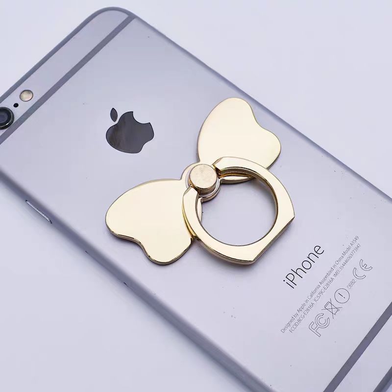 Elegant Bow Phone Ring Holder Stand with Rotation