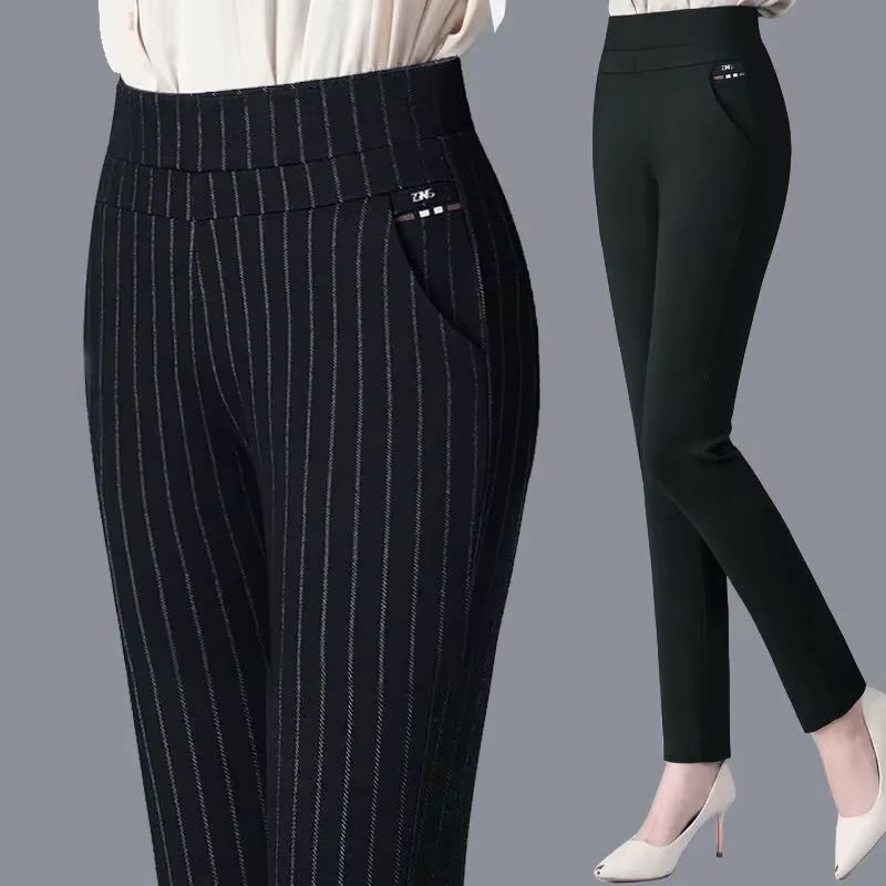 Women's Warm Winter Pencil Pants – Plush Lined Slim Fit Stretch Leggings