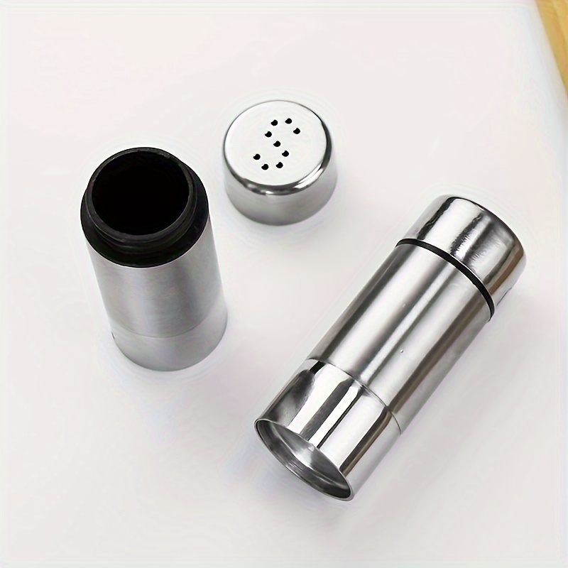 Salt Sugar Bottle with Rotating Cover, Multi-purpose Stainless Steel Spice Jar, Kitchen Gadgets, Spice Pepper Shaker