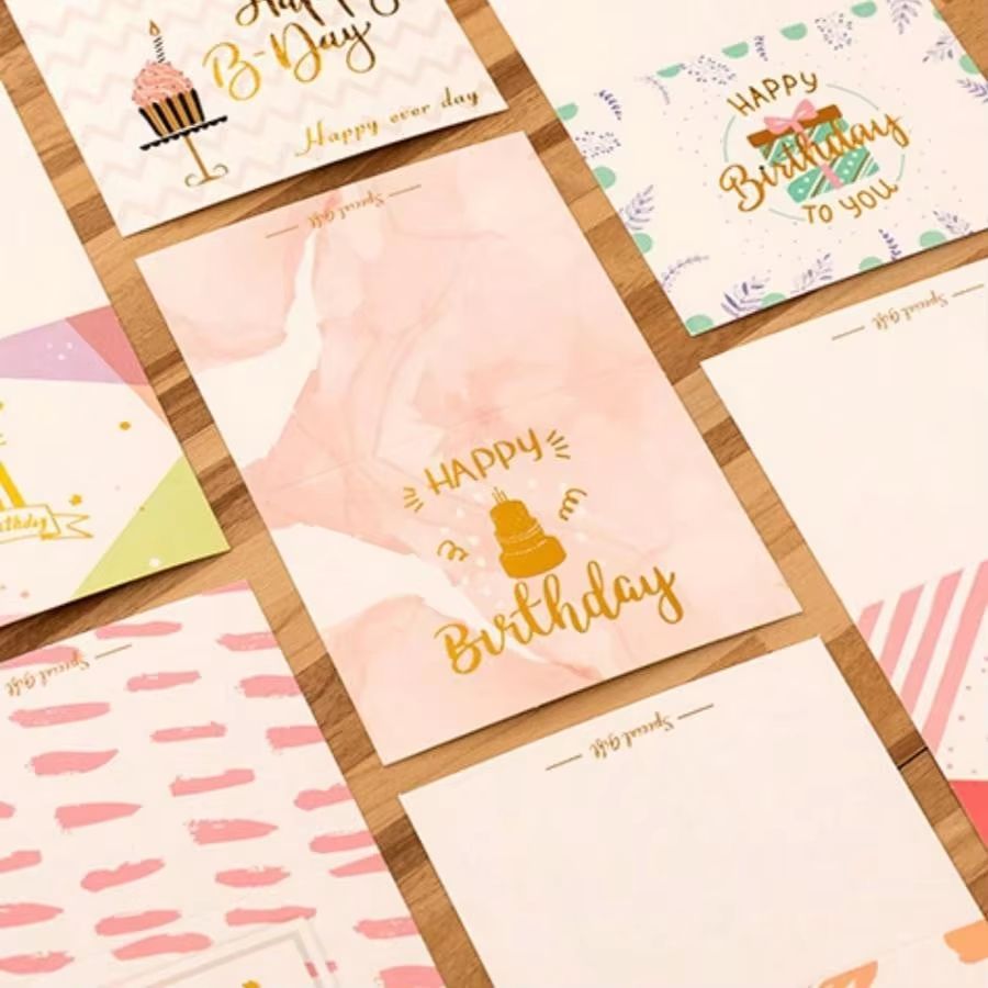 10-Piece Happy Birthday Greeting Cards (Random Styles) Folded Party Message Cards