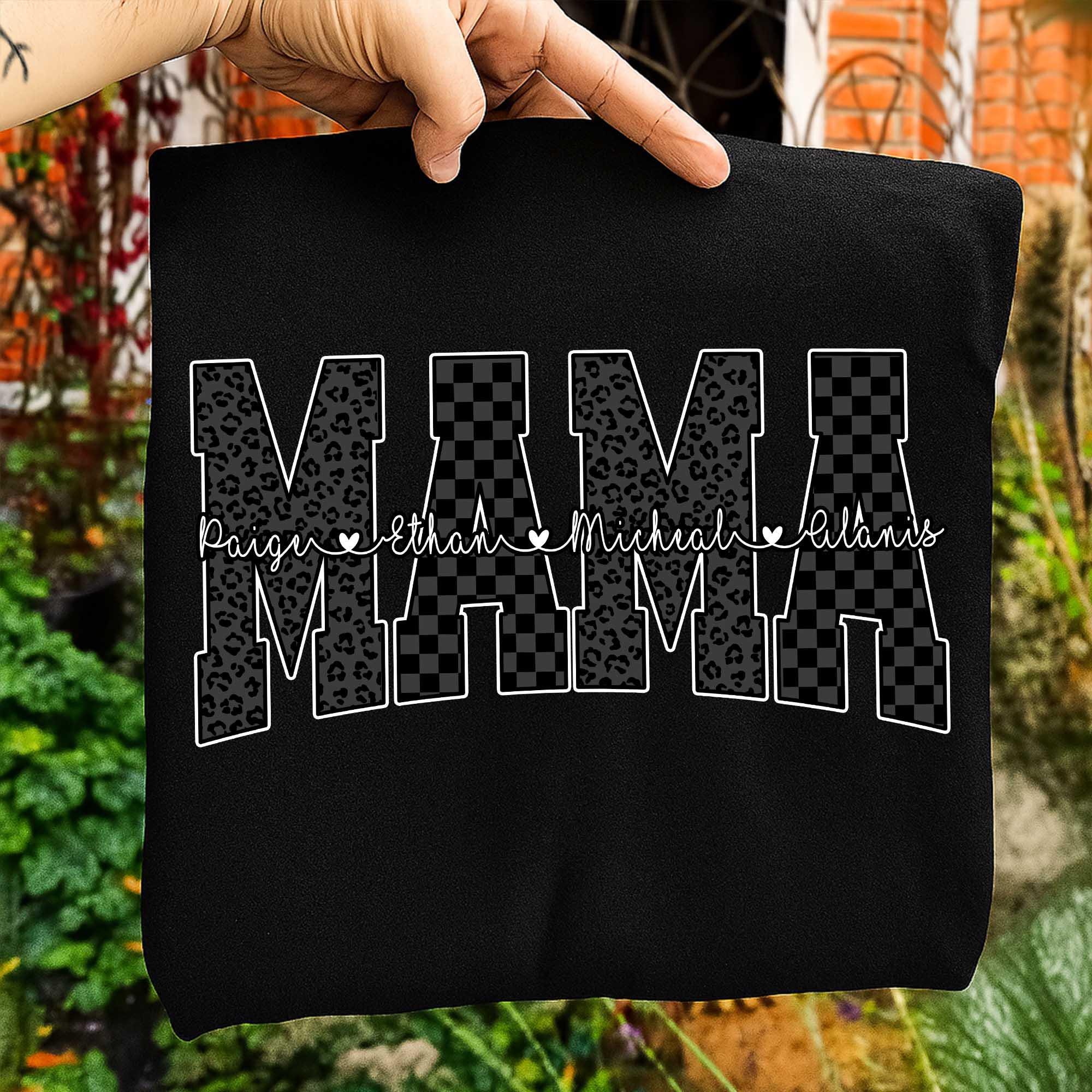 Mimi Shirt Personalized Grandma Names Graphic Tee Custom Mimi T-Shirt Cute Family Top