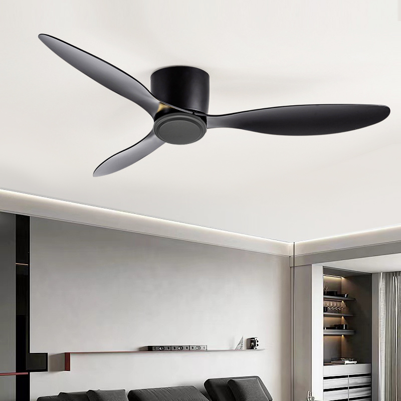 Modern 30W Ceiling Fan with Remote Control, Low Floor DC Motor, No Light, Ideal Home Fan for Quiet Cooling