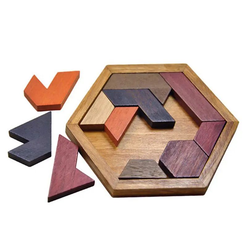 MindShape Wooden Geometric Puzzle Board – Educational Brain Teaser Toy for Kids