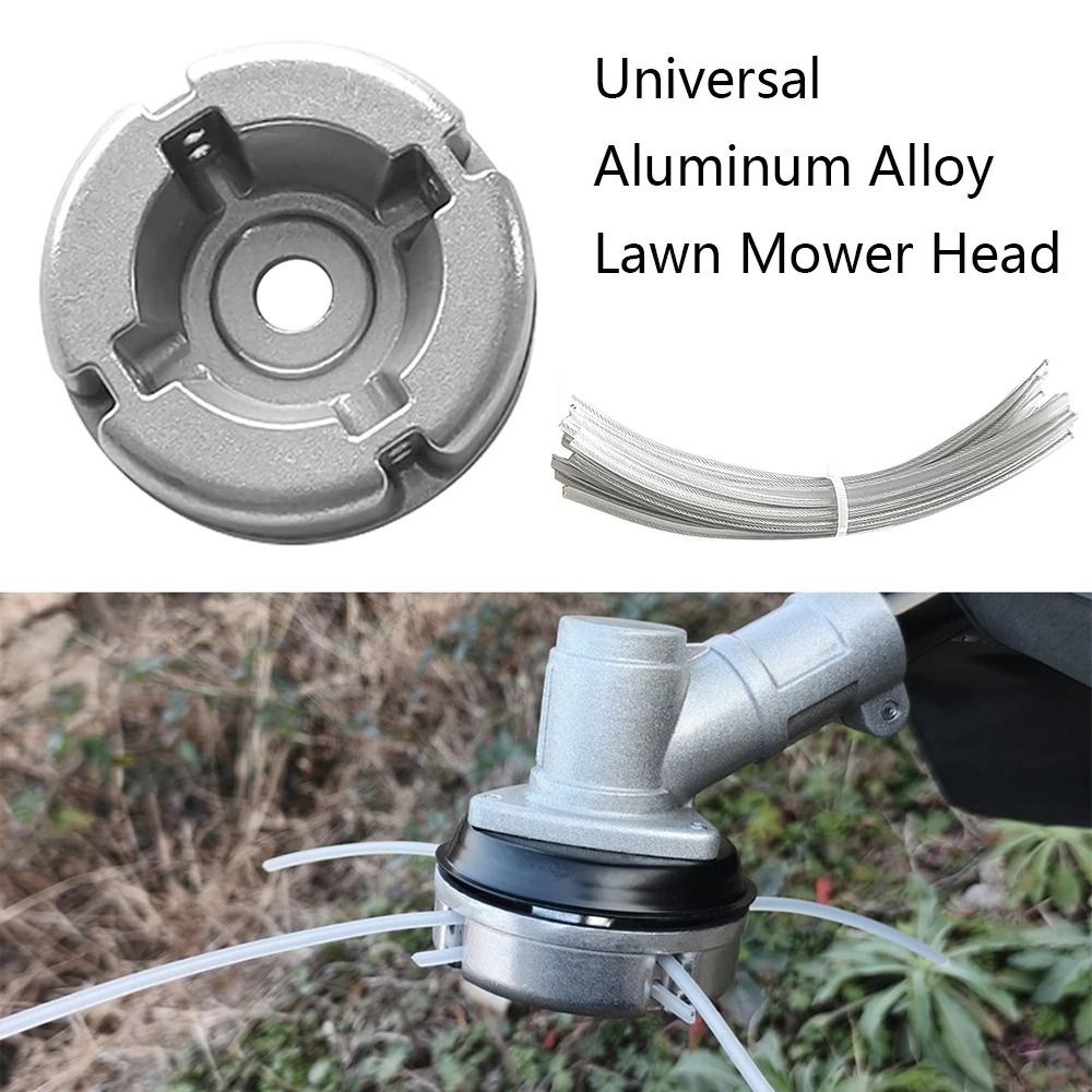 Universal Aluminum Lawn Mower Head with Nylon & Steel Line Accessories
