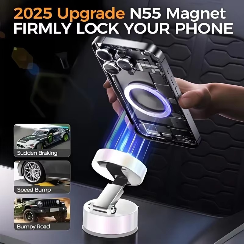 Ultra Strong Magnetic Car Phone Holder Foldable & Universal Mount