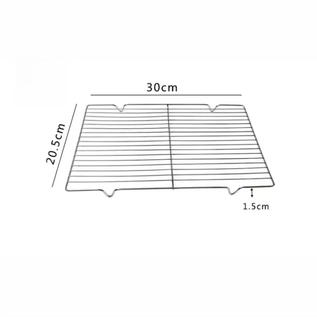 Stainless Steel Rectangular Cooling Rack, Baking Tray Set, BBQ Safe Small Grill, Grilling Tools