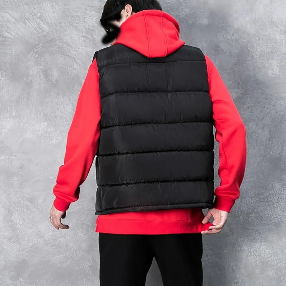 Mens Winter Vest Jacket Waterproof Sleeveless Stand Collar Casual Waistcoat