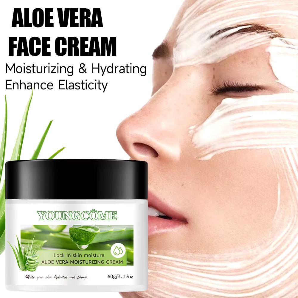 SADOER Aloe Vera Face Cream with Hyaluronic Acid Moisturizer Deep Hydrating Anti Aging Skin Care Cream