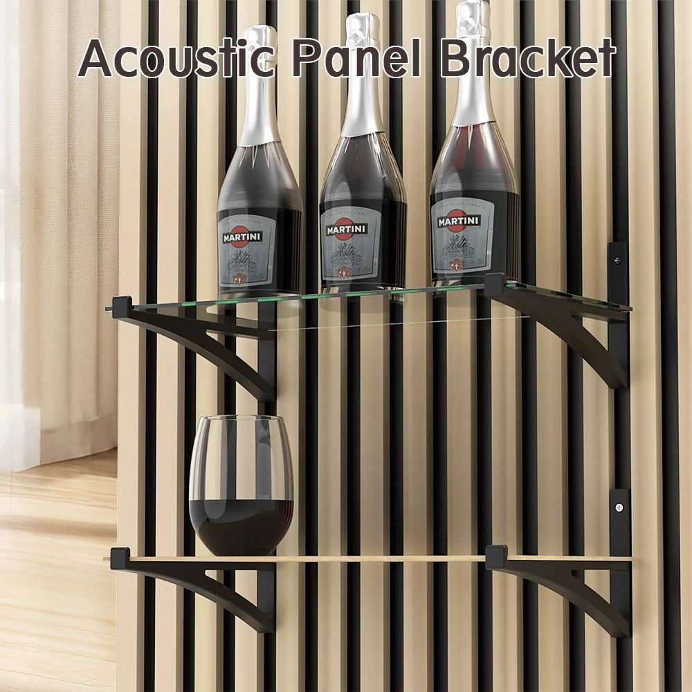 Sound-Absorbing Board Shelf Brackets (Set of 2) | High-Stability Acoustic Panel Mounting Hardware