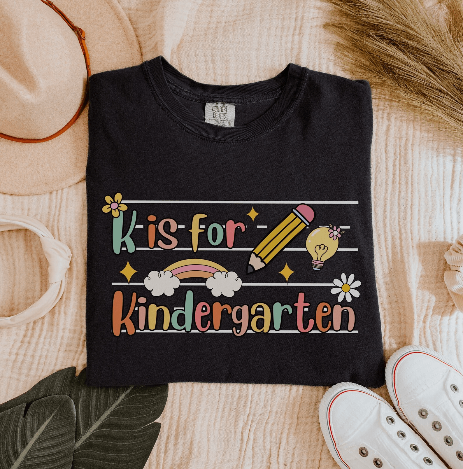 Kindergarten Teacher Shirt Retro Kindergarten Teach Tee Cute Teacher Gift