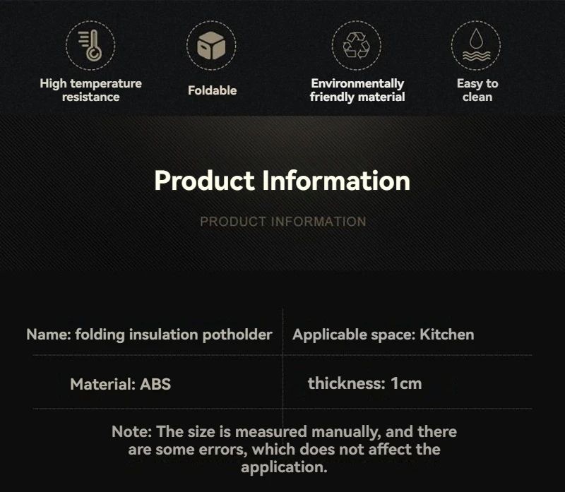 2024 Folding Heat-Insulation Pot Mat and Kitchen Coaster