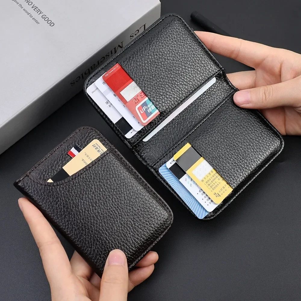 Ultra Slim PU Leather Mini Wallet for Men with Compact Card Holder Design