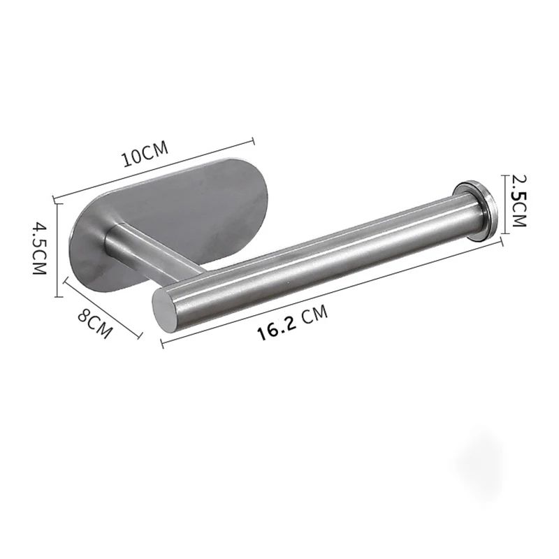 Stainless Steel Adhesive Toilet Paper Holder