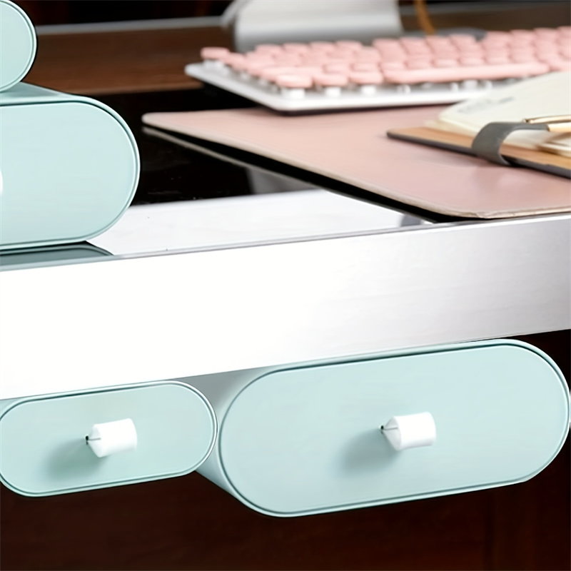 Self-adhesive Concealed Desk Drawers for Office, School, Kitchen and Home Cabinets