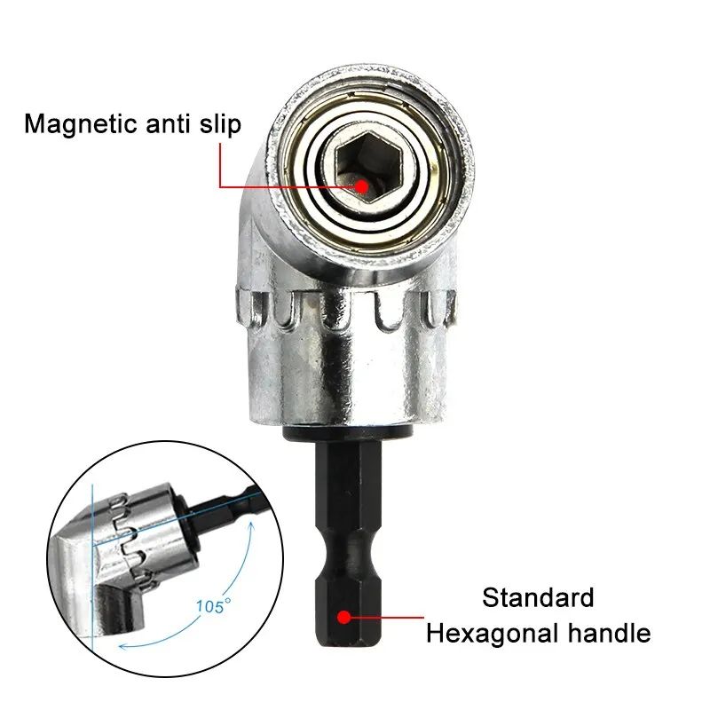 105 Degree Angle Drill Screwdriver Attachment