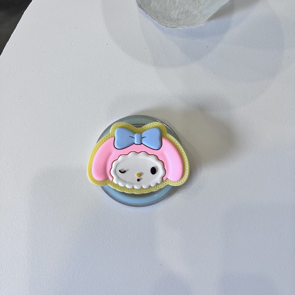 Sanrio Magnetic Phone Grip Stand with Kuromi and My Melody Design