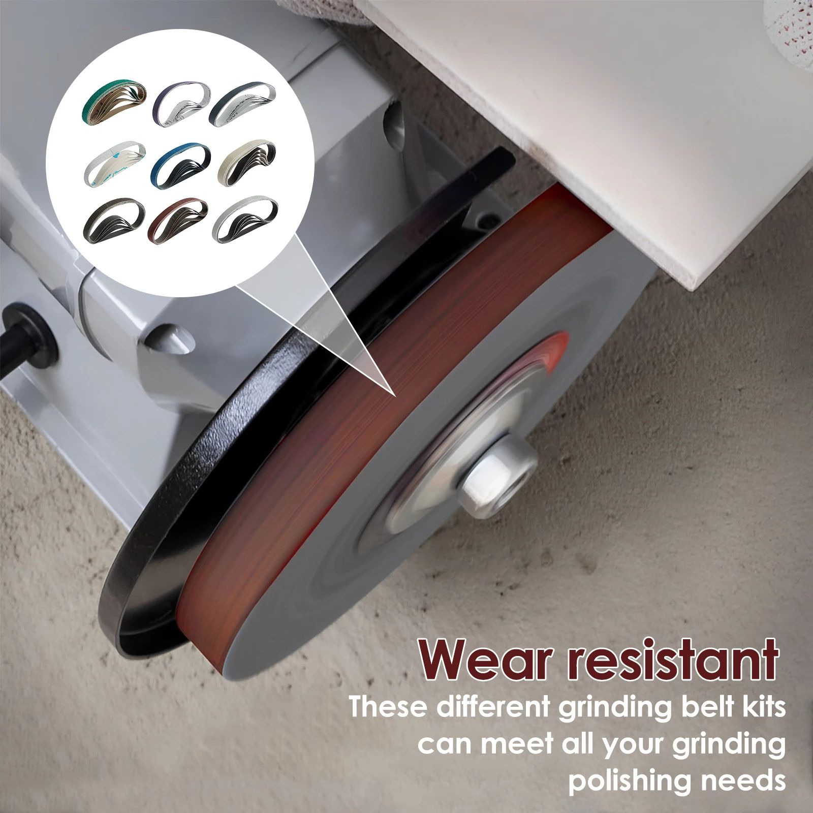Premium Sanding Belts Set for Sharpening Grinding and Polishing with Assorted Grits
