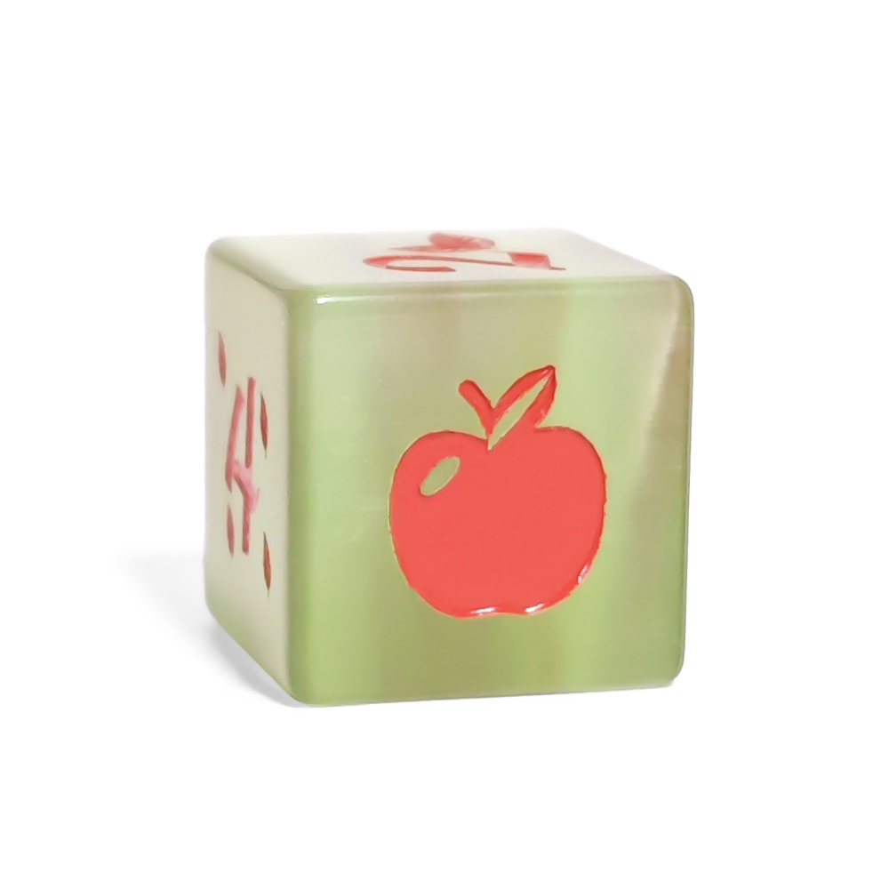 Sided Dice Cube, Game Dice, Glass Apple Desktop Chessboard, Entertainment Toys