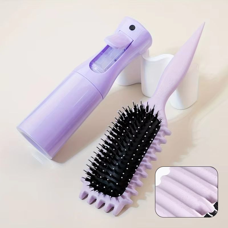 All-in-One Detangling Candy Brush & Continuous Mist Spray Hair Care Kit