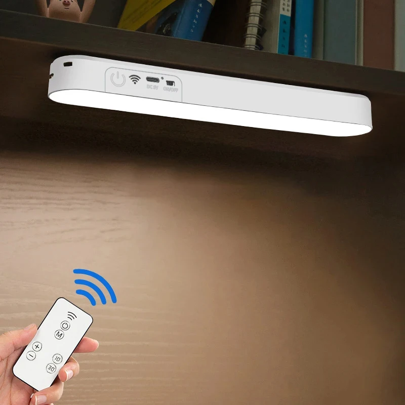 USB Rechargeable Desk Lamp, Magnetic LED Night Light with Dimming, Office Reading Lamp for Study, Computer Stand Light