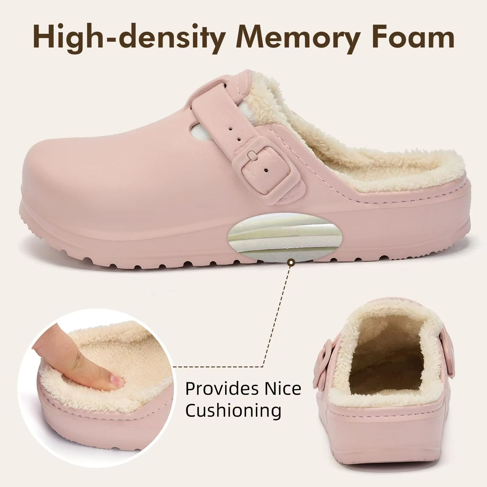 CozyGuard Waterproof Fur Slippers – Plush Lined, Anti-Slip Garden Shoes