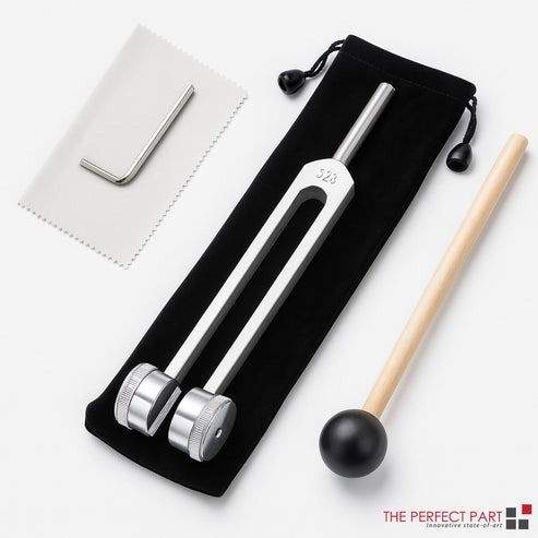 Sound Therapy Healing Tuning Fork, Musical Instrument with Silicone Hammer for Stress Relief and Healing