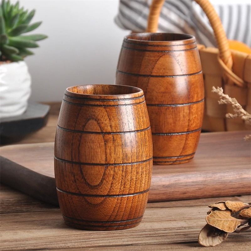 Wooden Big Belly Cup Handmade from Natural Spruce