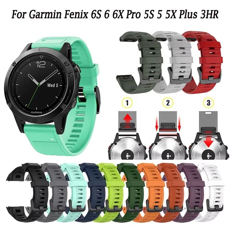 Silicone Smart Watch Band for Garmin Fenix 20mm 22mm 26mm