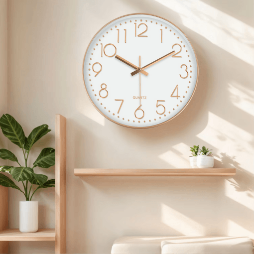 Minimalist 3D Quartz Wall Clock Silent Modern Digital Style for Living Room & Office