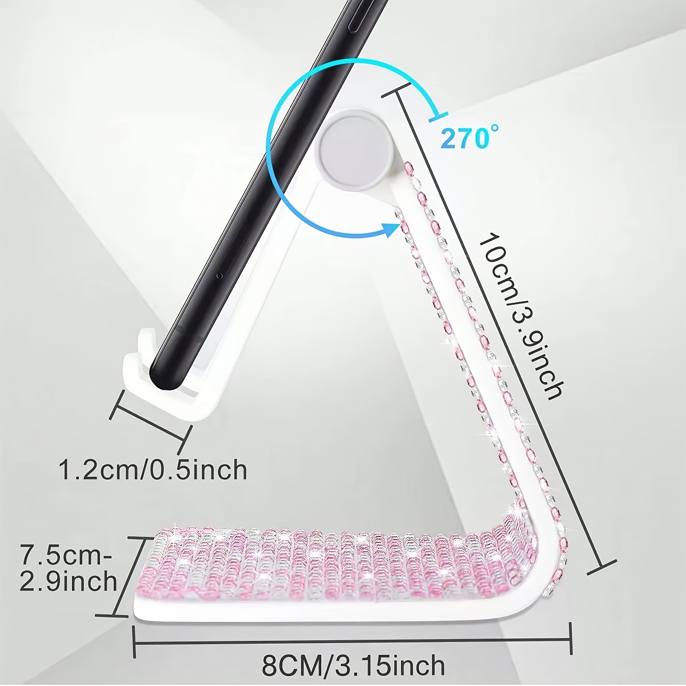 Mobile and Tablet Compatible Sparkling Diamond Phone Stand Desktop Stand