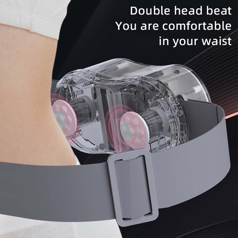 Back Relaxation Massager, Electric Lumbar Belt, Vibration & Tapping, Rechargeable Percussion Therapy, Remote Controlled