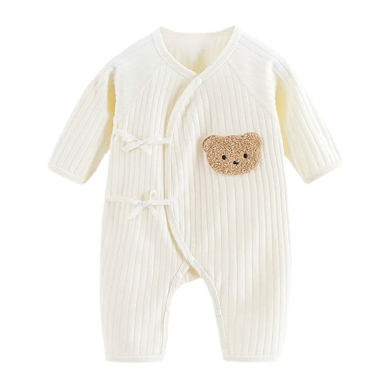 Somenie Cotton Knitted Baby Jumpsuit Long Sleeve Infant Romper