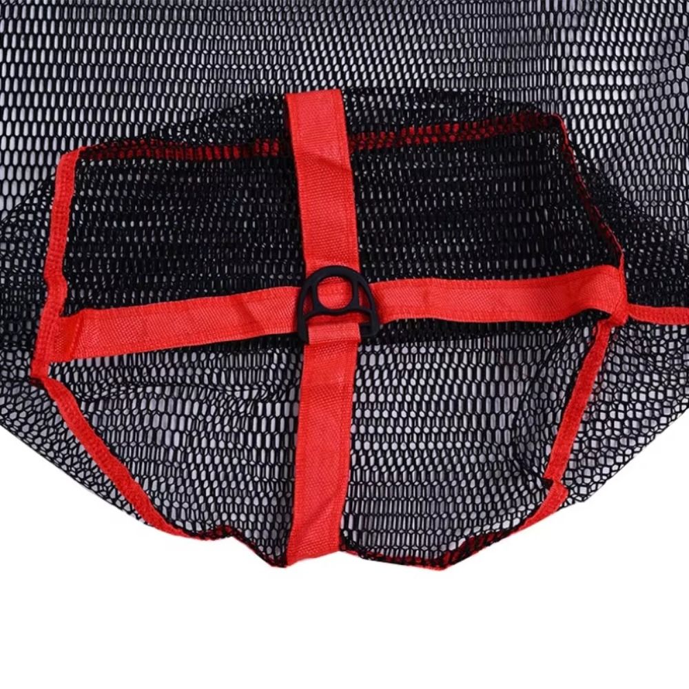 Small Grid Fishing Net Bag, Foldable Live Fish Nets, Nylon Mesh with Drawstring
