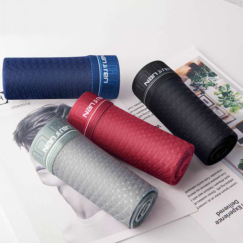 Ice Silk Mesh Boxer Shorts for Men Cool, Comfortable & Sexy Slim Fit Underpants