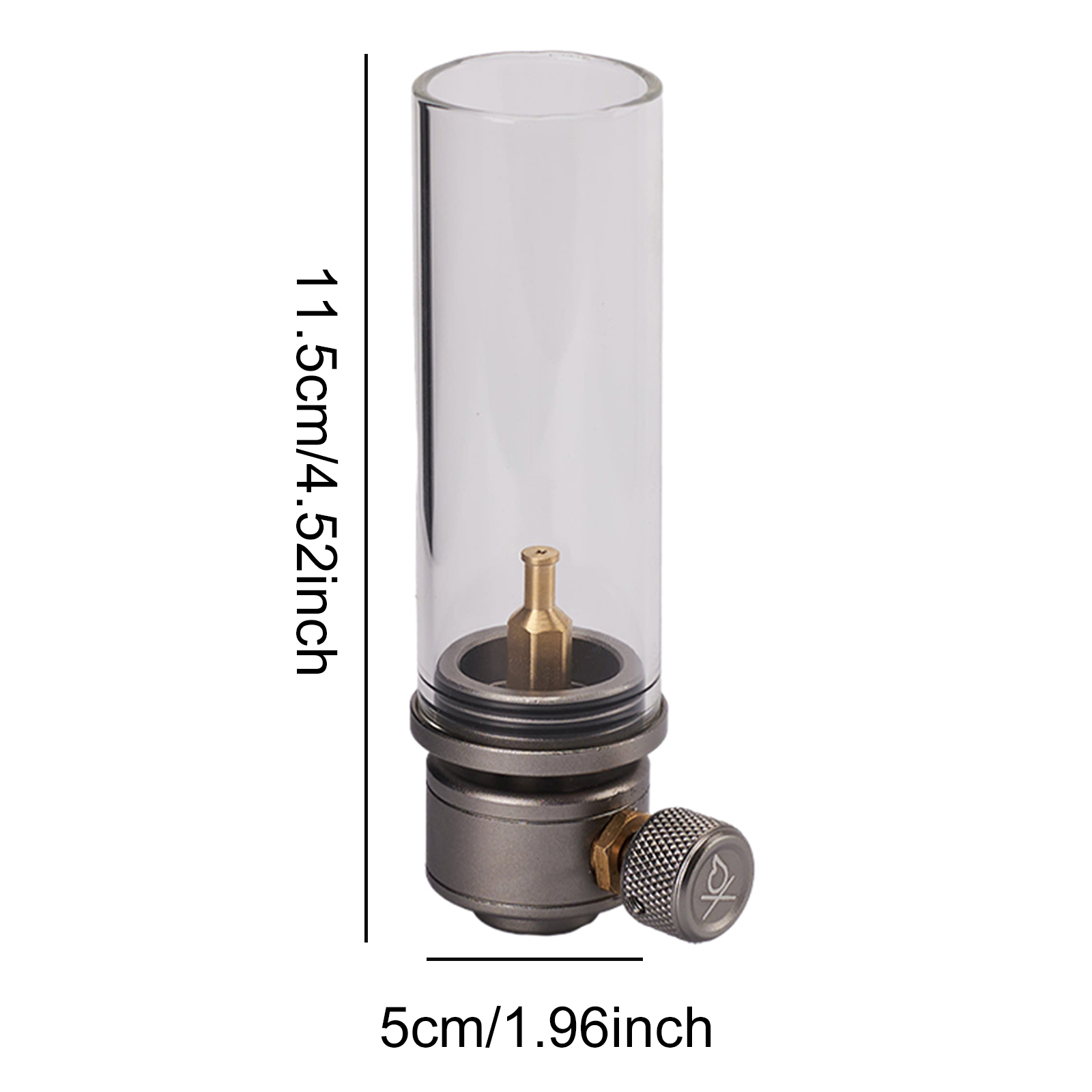 Portable Gas Lamp with Glass Shade Durable Outdoor Camping Light for Hiking & Fishing
