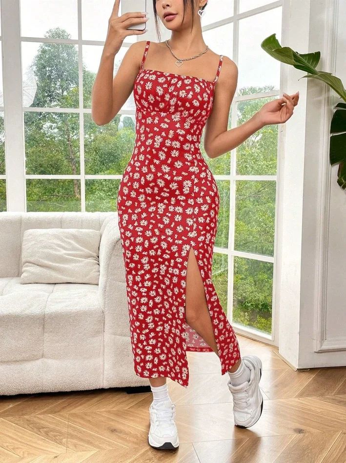 Fall Romance Strapless Leopard Print Maxi Dress with High Slit and Wrap Silhouette