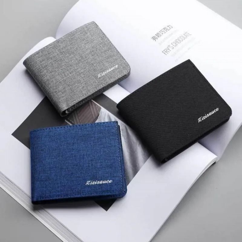 Slim Canvas Bi Fold Wallet