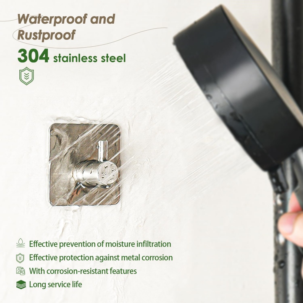 Heavy Duty Self Adhesive Towel Rack Waterproof Wall Hook No Drilling Required