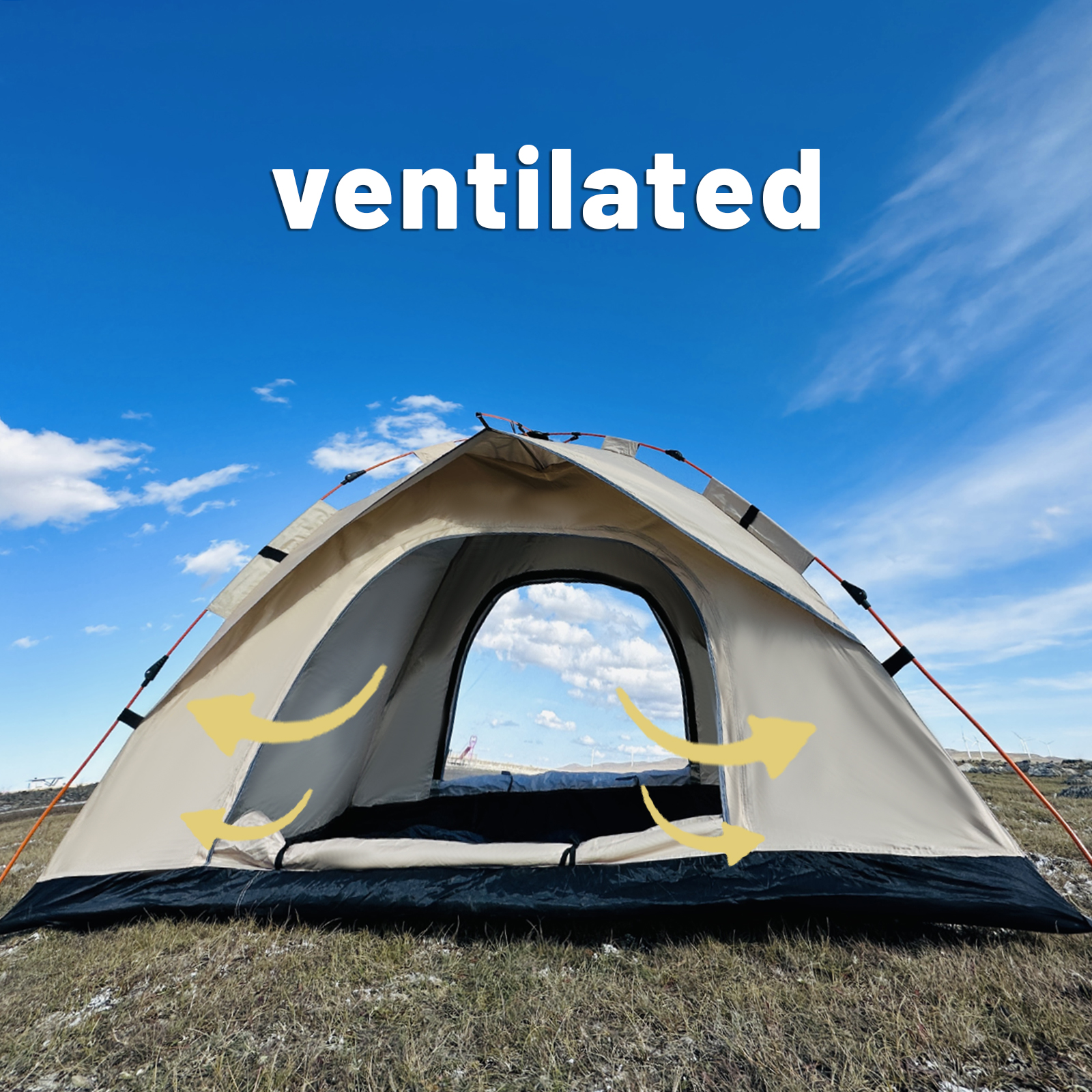 Automatic Quick-Opening Tent for People Rainproof, Sunshine-Proof Outdoor Shelter