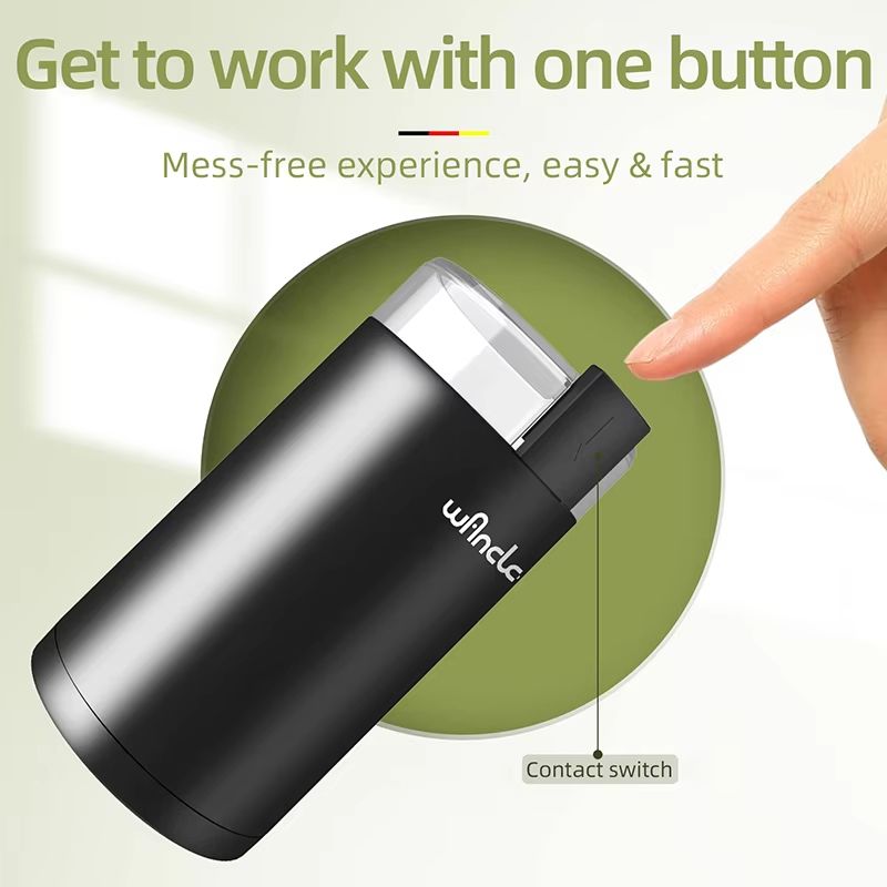 200W High-Power Coffee Grinder – Multifunctional Electric Bean Grinder for Home Use (220V/120V)
