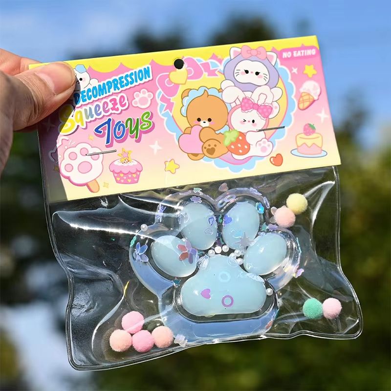 Kawaii Taba Cat Paw Plush Fidget Squeeze Toy