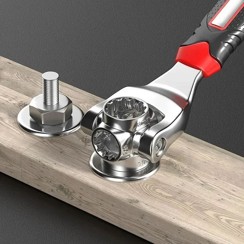 Universal Multi Functional Socket Wrench Set, with Non Slip Handle & Rotating Bone Design