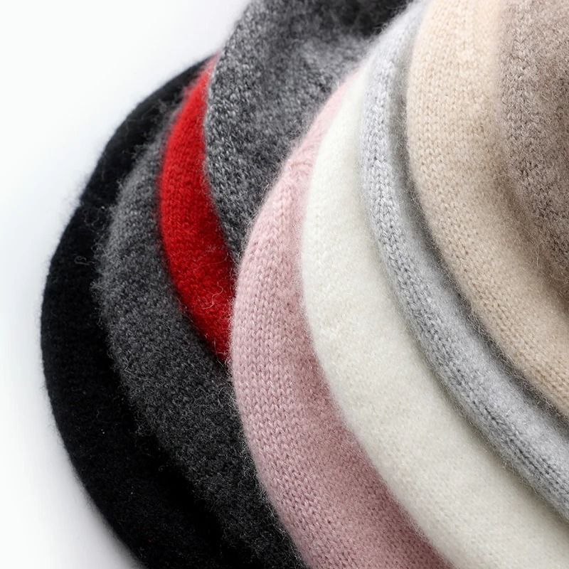 100% Pure Cashmere Knitted Beanie Hat – Ultra-Soft Winter Warmth