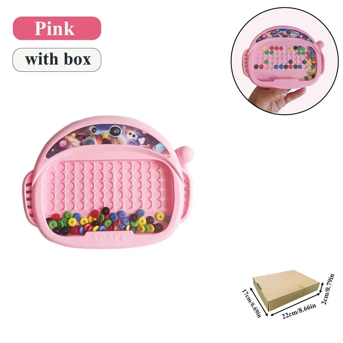 Childrens Magnetic Doodle Drawing Board Educational Toy with Pen and Beads